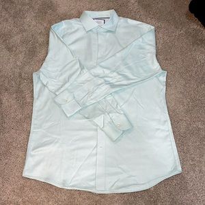 Business Casual Collar Non-Iron Stretch Texture Shirt -Green